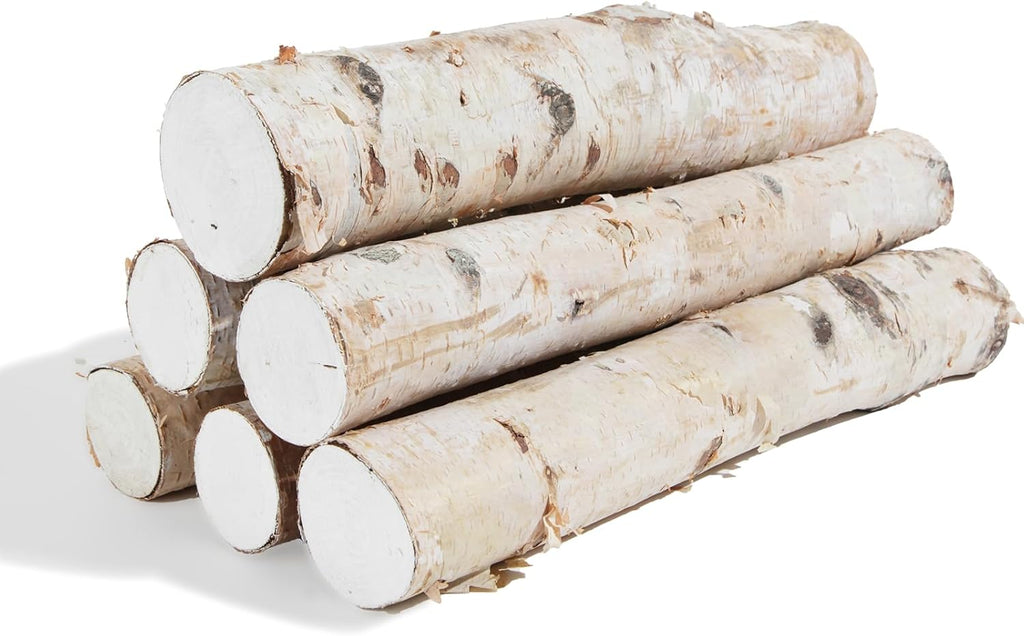 6 Pack Natural Birch Logs 2.3"-3.2" Dia. x 16.5" Length R966857