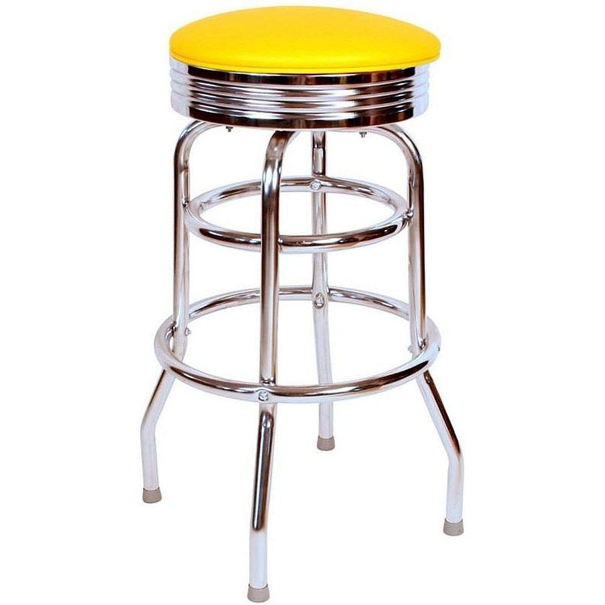 Yellow Retro Swivel Bar Stool L12035