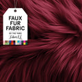 Burgundy 5 Yards Faux Fur Fabric W9919