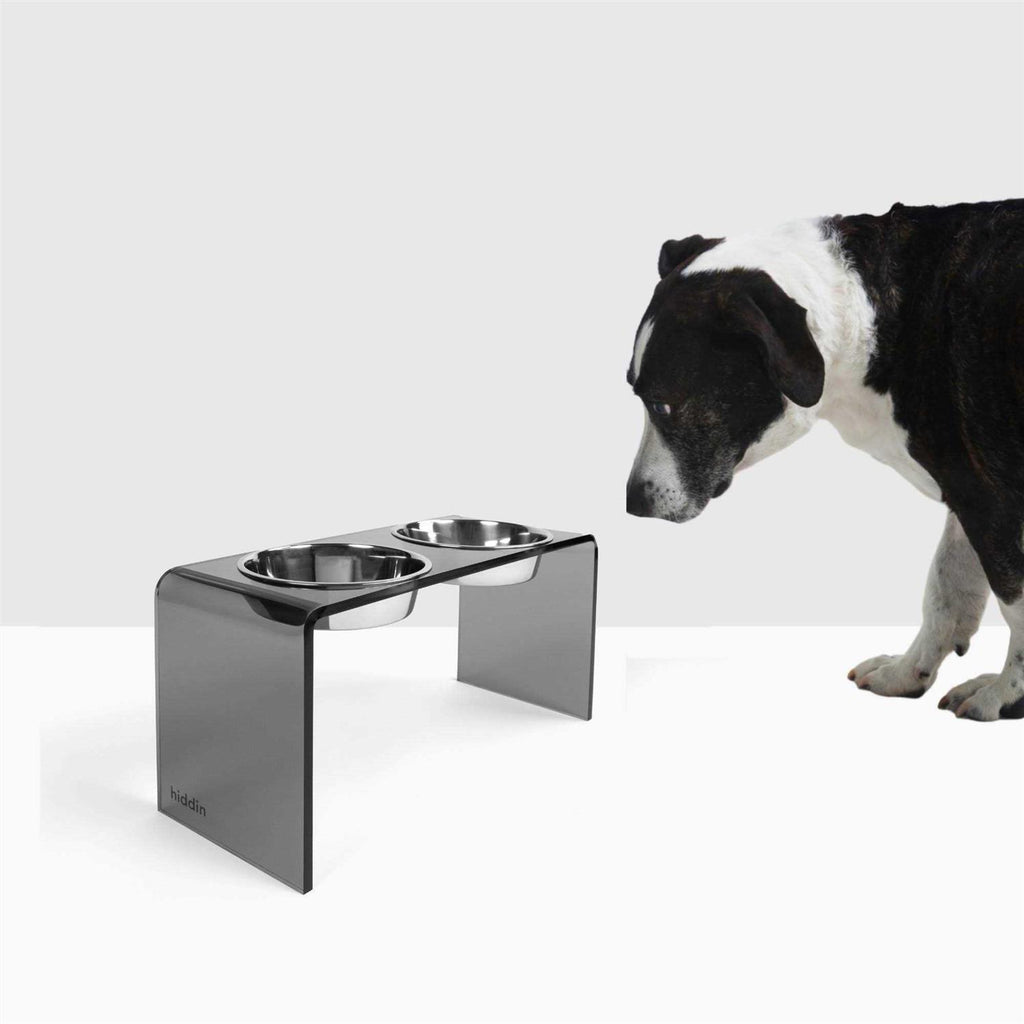 Acrylic Double Bowl Elevated Pet Feeder R312