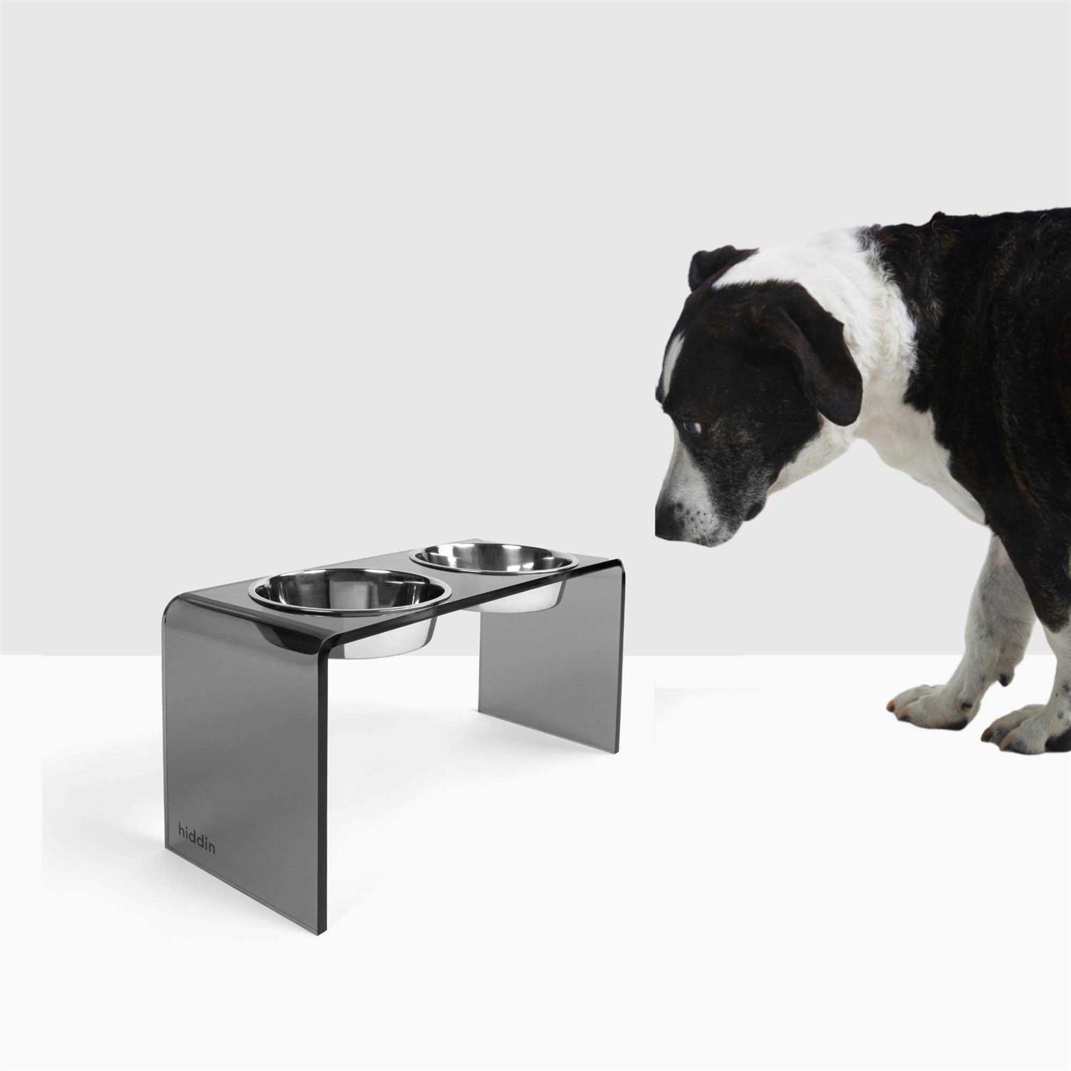 Acrylic Double Bowl Elevated Pet Feeder R312