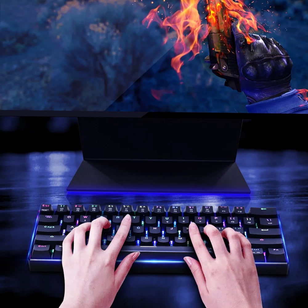Black 61 Keys RGB Mechanical Gaming Keyboard P316