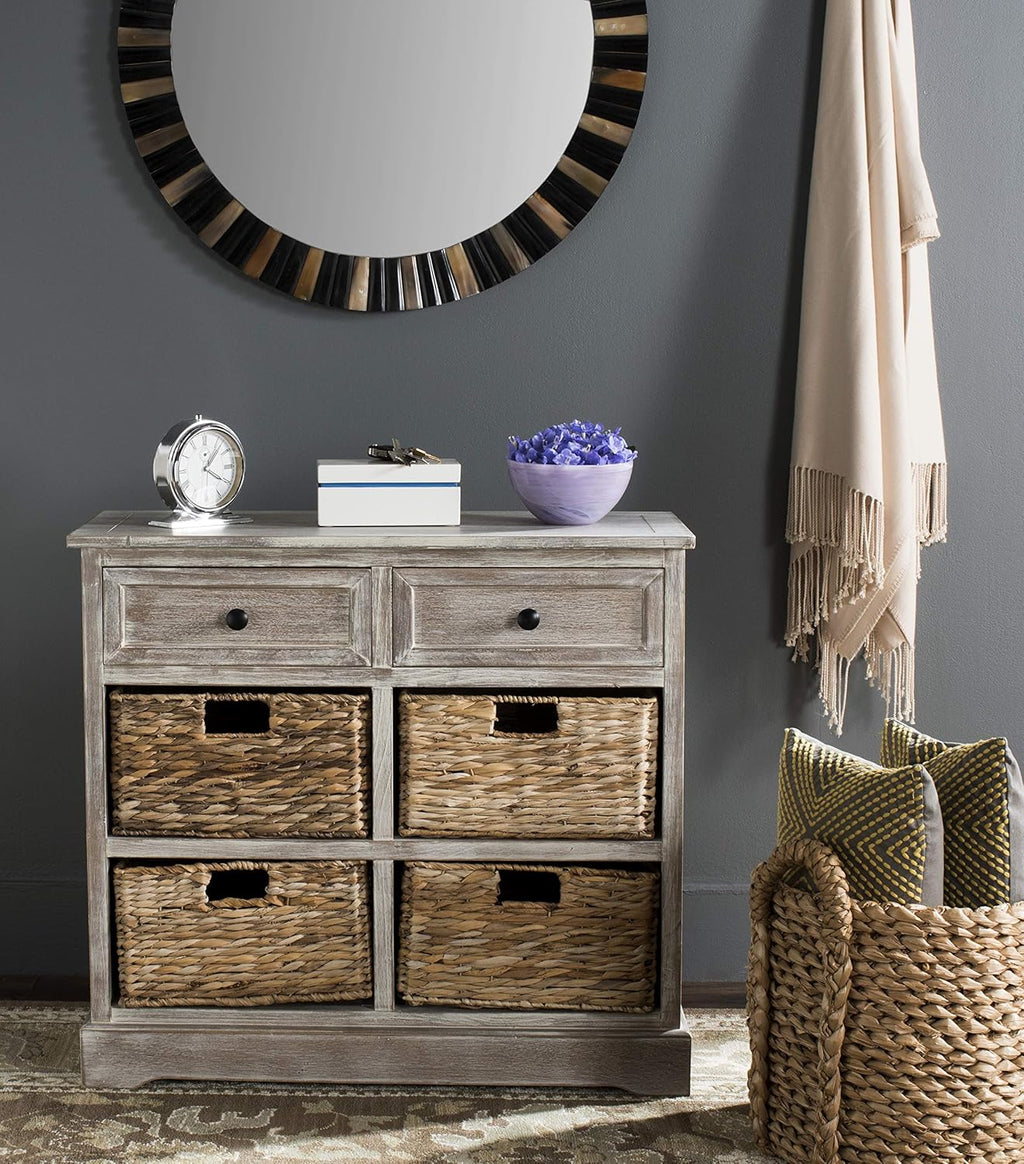 Brown Wicker Basket Storage Unit P59362