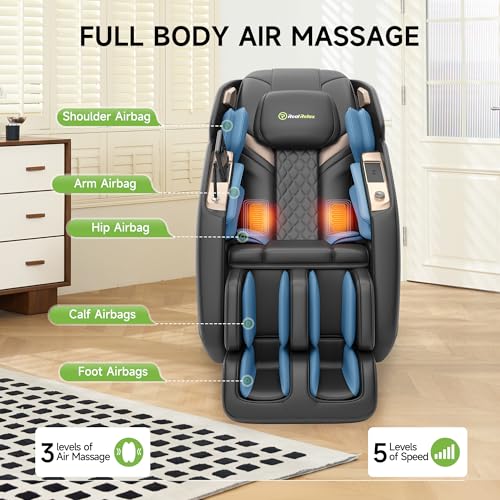 4D Massage Chair Full Body Zero Gravity Recliner with Negative Ion Purification, Aromatherapy, 20 Auto Modes, Yoga Stretching, Touch Screen, Foot Rollers, Wireless Charger G690