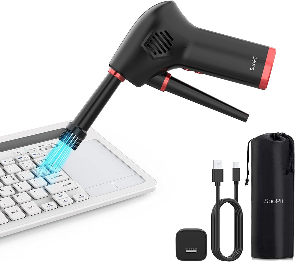Cordless Air Duster Compressed Air Blower with Rechargeable 6000mAh Battery 40000 RPM Electric Dust Cleaner O533534