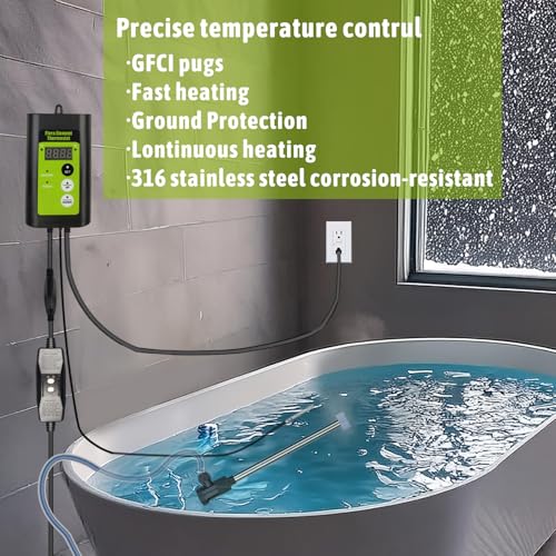 240V 3000W Submersible Electric Immersion Water Heater with Thermostat and GFCI T834