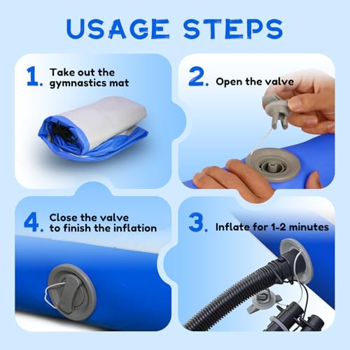 10/13ft Inflatable Tumble Track 4in Thick Air Floor with Electric Pump U8855