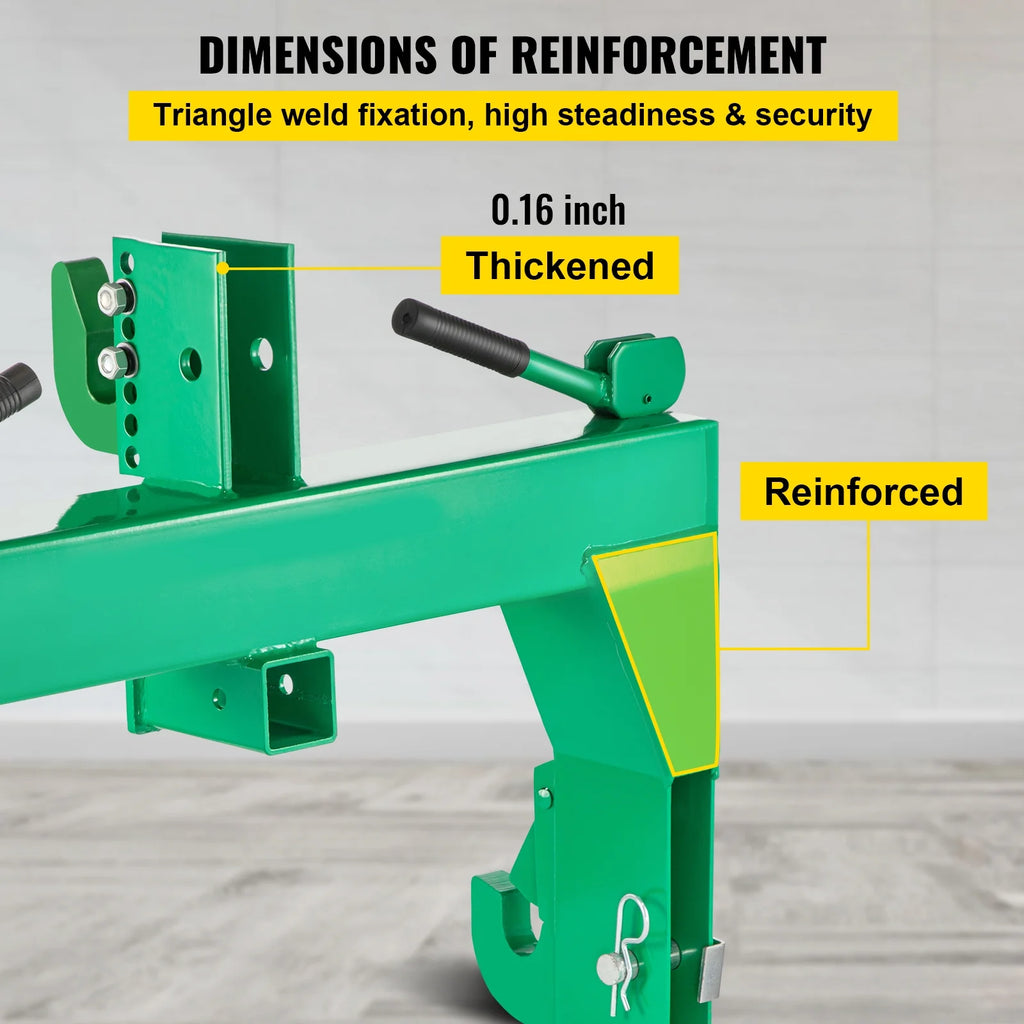 3-Point Quick Hitch, 3000 lbs Lifting Capacity, Category 1 & 2 U5553