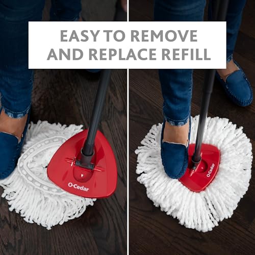 Microfiber Spin Mop, Red, Gray H946573