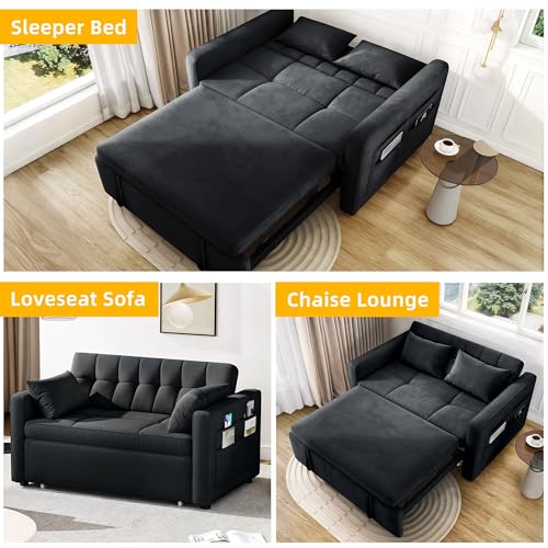 Grey Velvet Full Size Futon Sleeper N75910