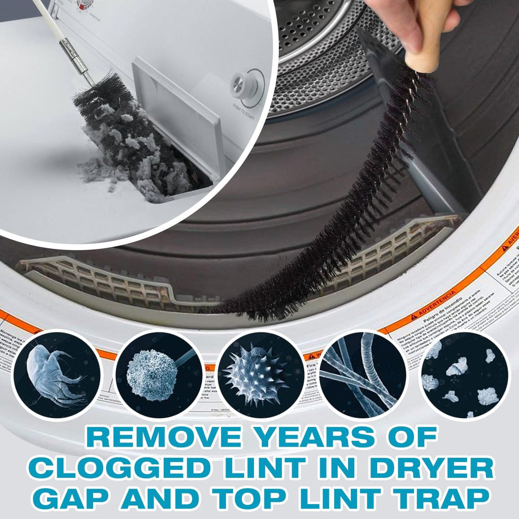 19-Piece Blue Dryer Vent Cleaner Kit with 30Feet Brush I18309