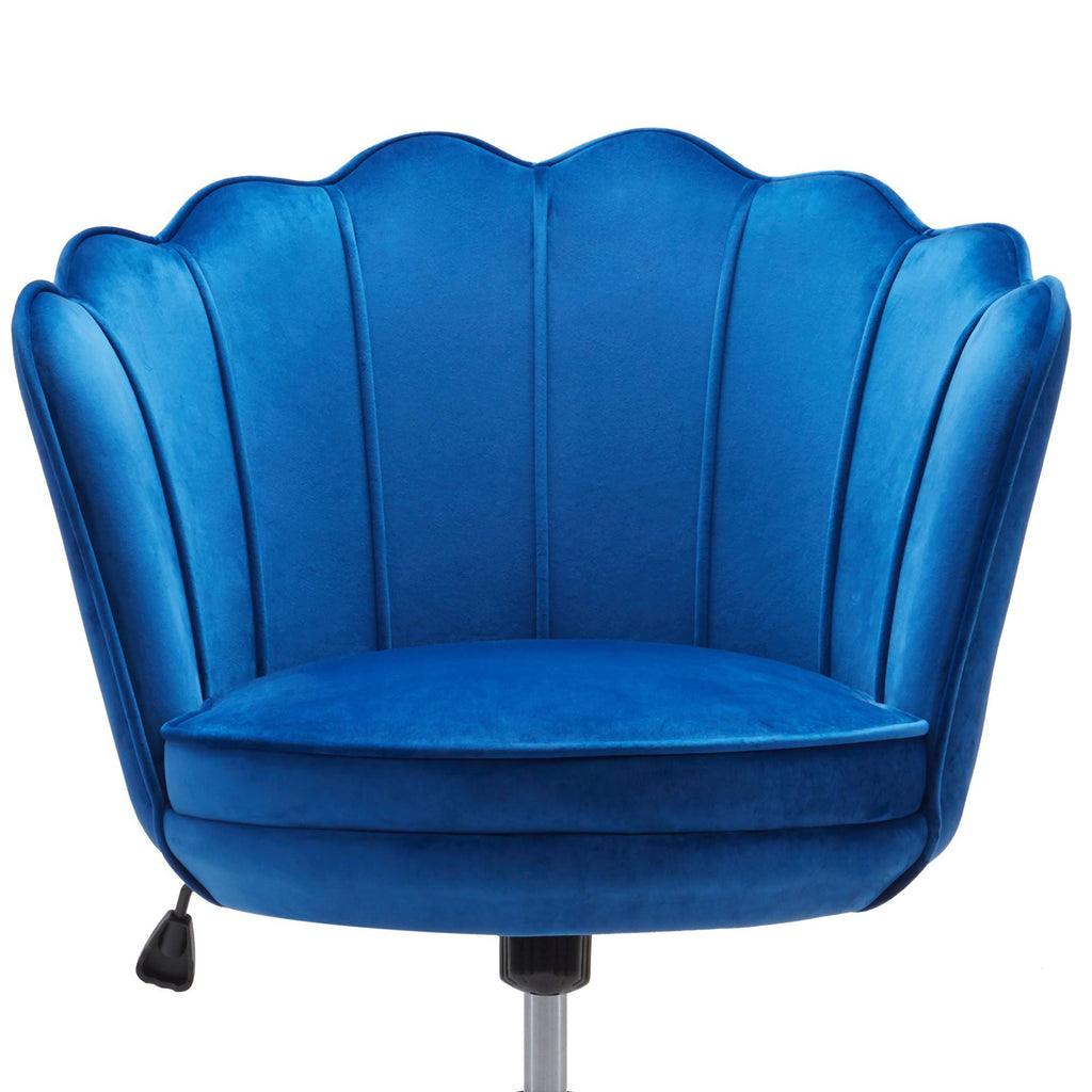 Blue Velvet Swivel Desk Chair T7278