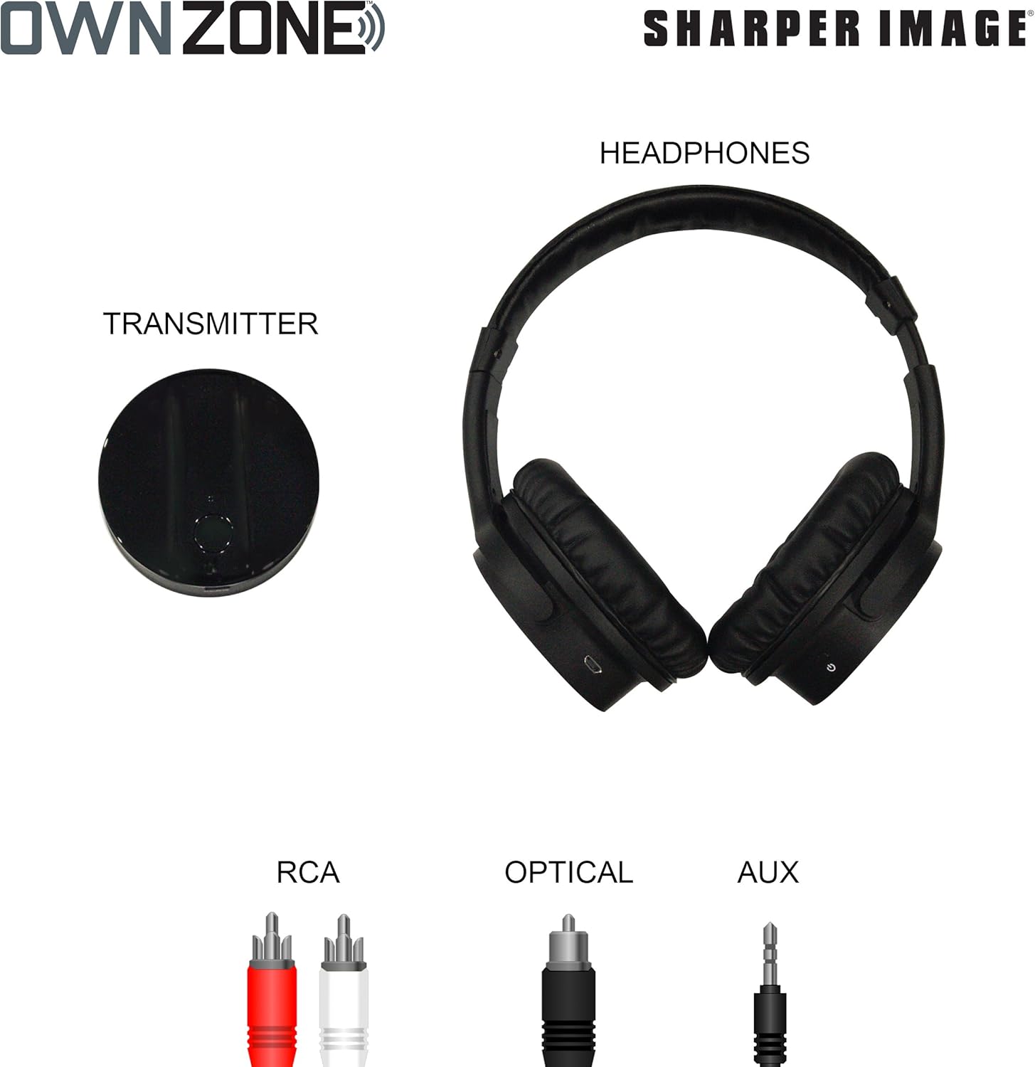 Wireless Rechargeable TV Headphones, Black, 2.4 GHz L651713