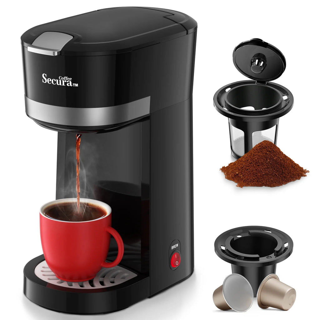 Single Serve Coffee Maker 12 Oz. Stainless Steel R762894