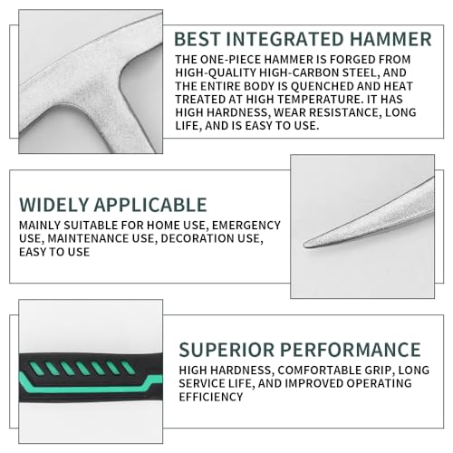 15 PCS Geology Rock Pick Hammer Kit with Digging Chisels, Shovel, Backpack, Magnifying Glass, Goggles, Whistle, Soil Sieve D57162