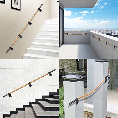 6ft Industrial Wall Handrail with Wall Mount Support N98170