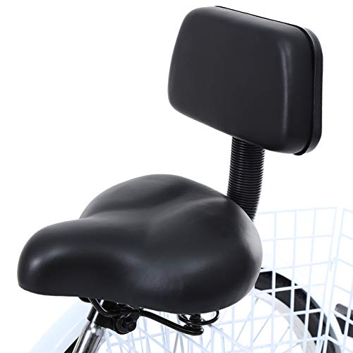 24 Inch 26 Inch 3-Wheel Adult Tricycle with Shopping Basket U386609