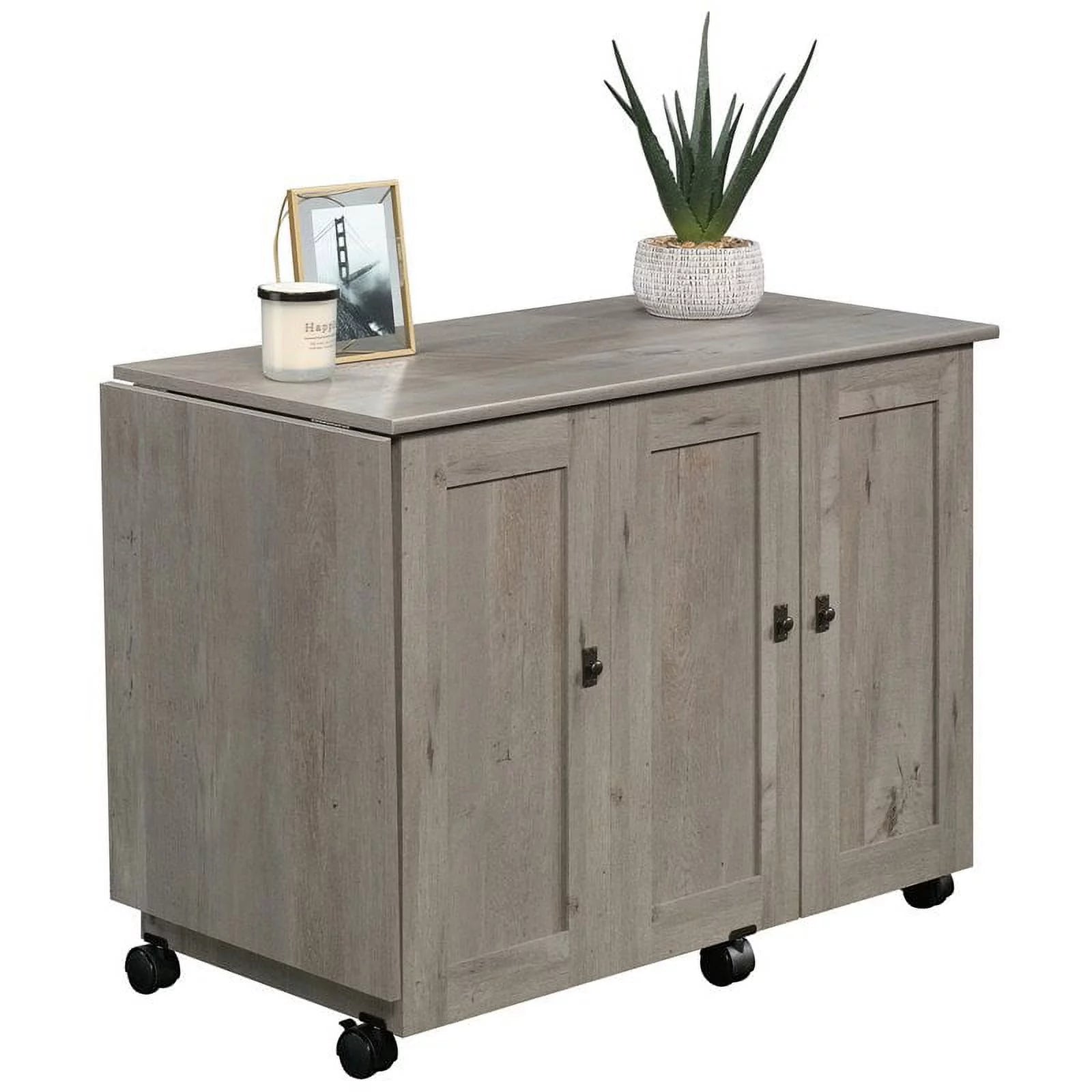 Contemporary Engineered Wood Sewing Craft Table in Oak Z629