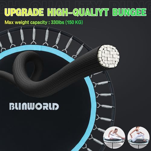 40"/48" 330 LBS Foldable Rebounder with Adjustable Foam Handle Q182