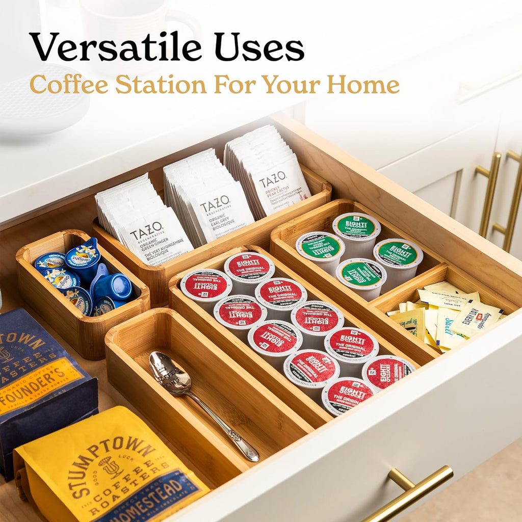 3-Piece Bamboo Kitchen Drawer Organizer Set H44961