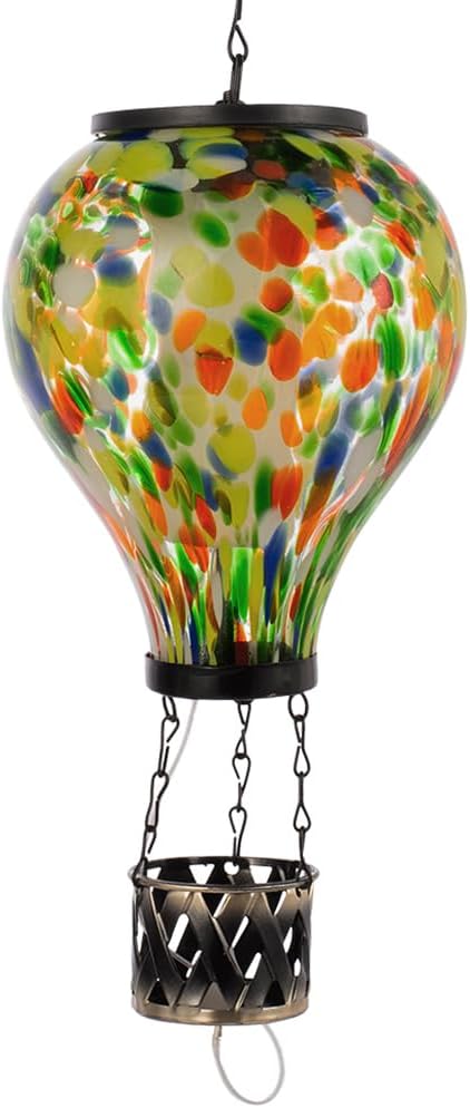Metal & Glass Solar Lantern with Candle Holder U767354