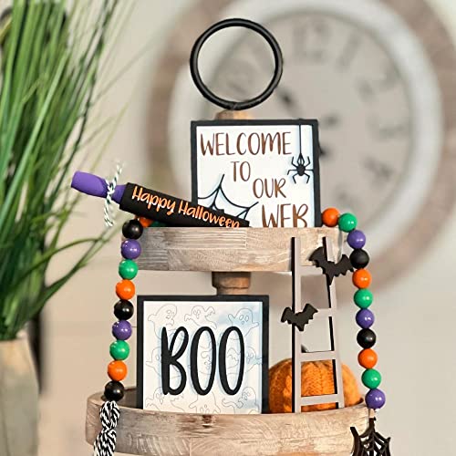 7 Pcs Halloween Themed Tiered Tray Decor Set K5774