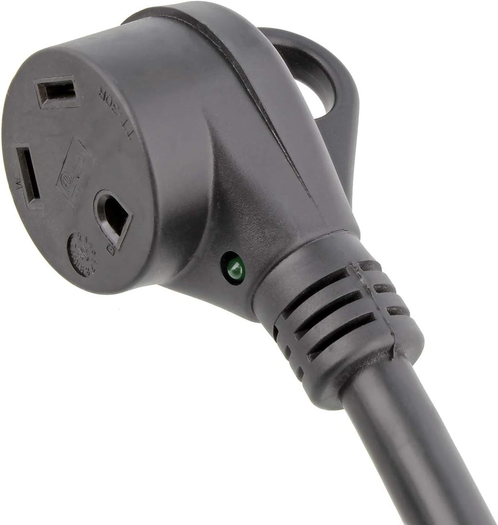 30 AMP 25ft RV Power Cord with Grip Handle & Indicator Light N814