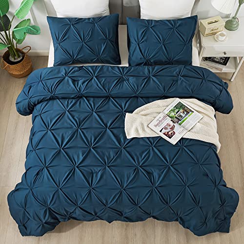 California King Comforter Set Black 3 Pieces Oversized Microfiber Down Alternative P878583
