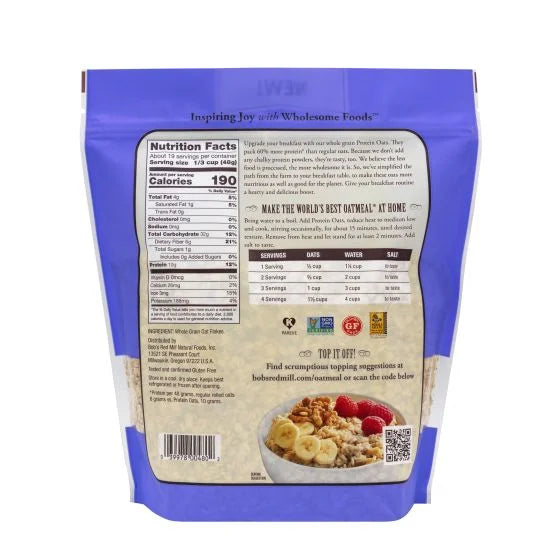 16 oz Pack of 4 Gluten Free Rolled Oats O22574