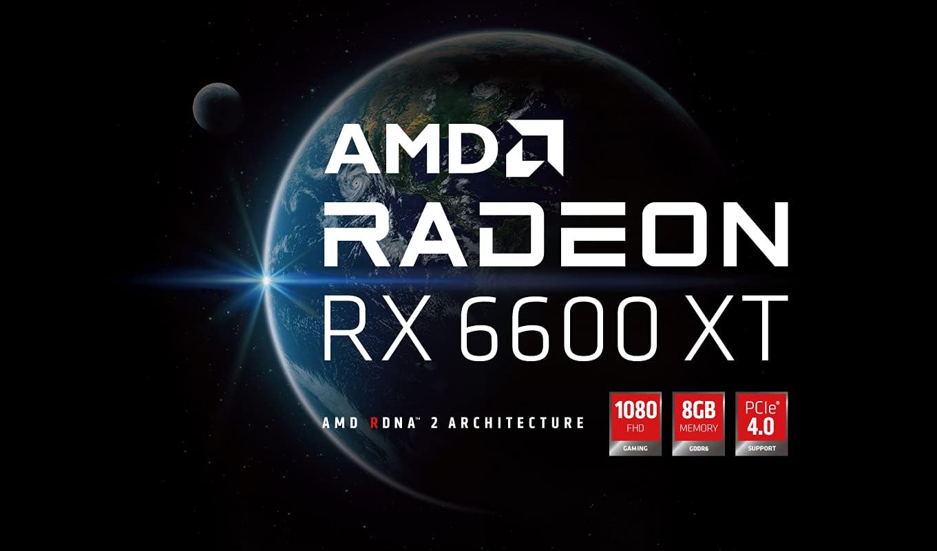 AMD Radeon RX 6600 XT Gaming Graphics Card with 8GB GDDR6 Memory J486804