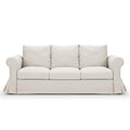 89" White Slip Covered Sofa with Extra Deep Seat B436142