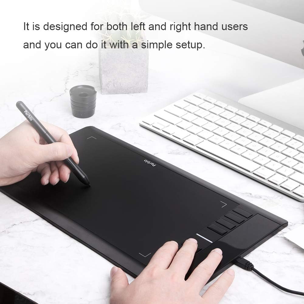 10 x 6 inch Graphic Drawing Tablet with 8 Hot Keys, Battery-Free Stylus 8192 Pen Pressure, Pack of 2 F923
