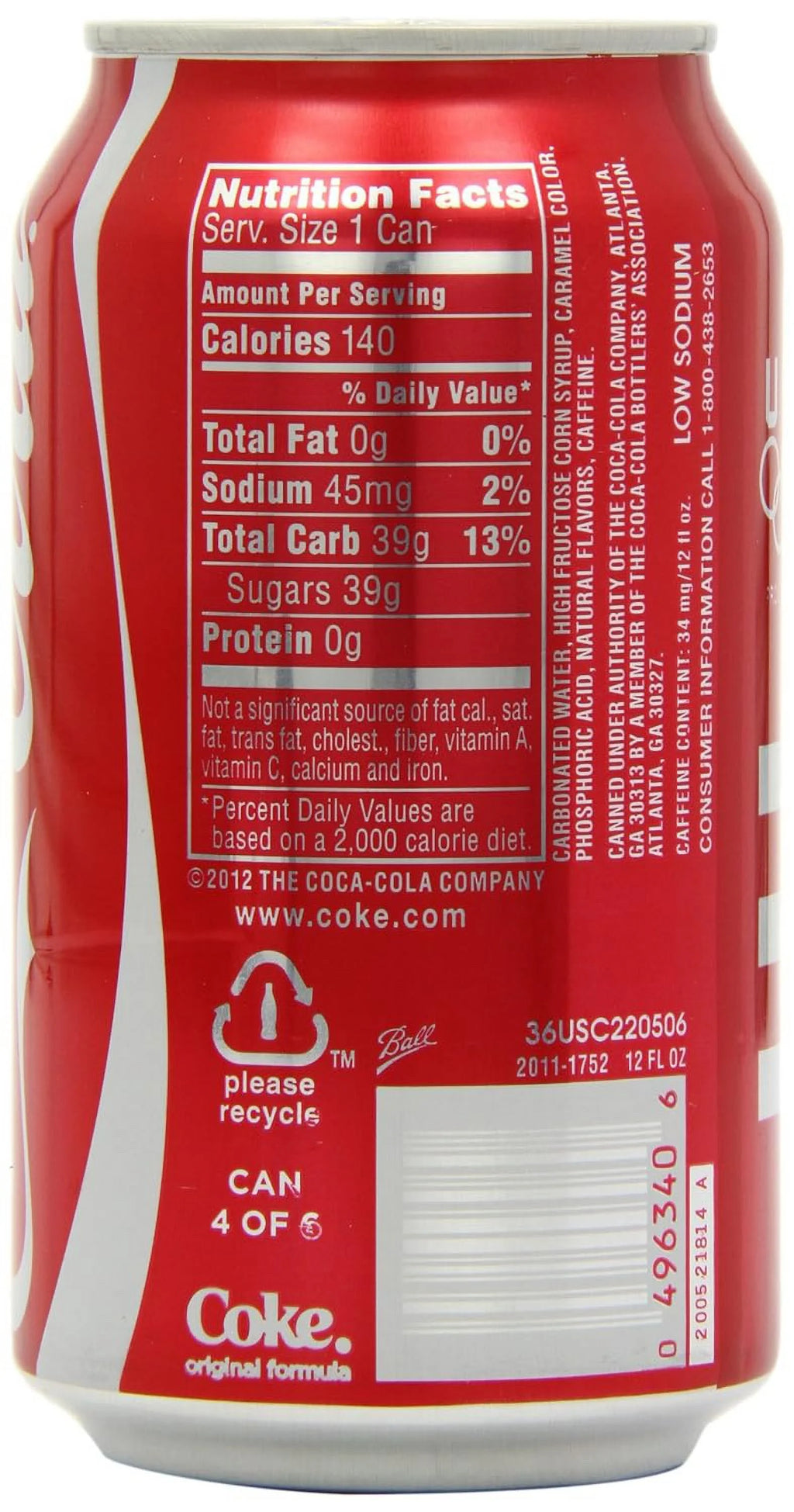 12 Fl Oz 12-Count Coke H4895