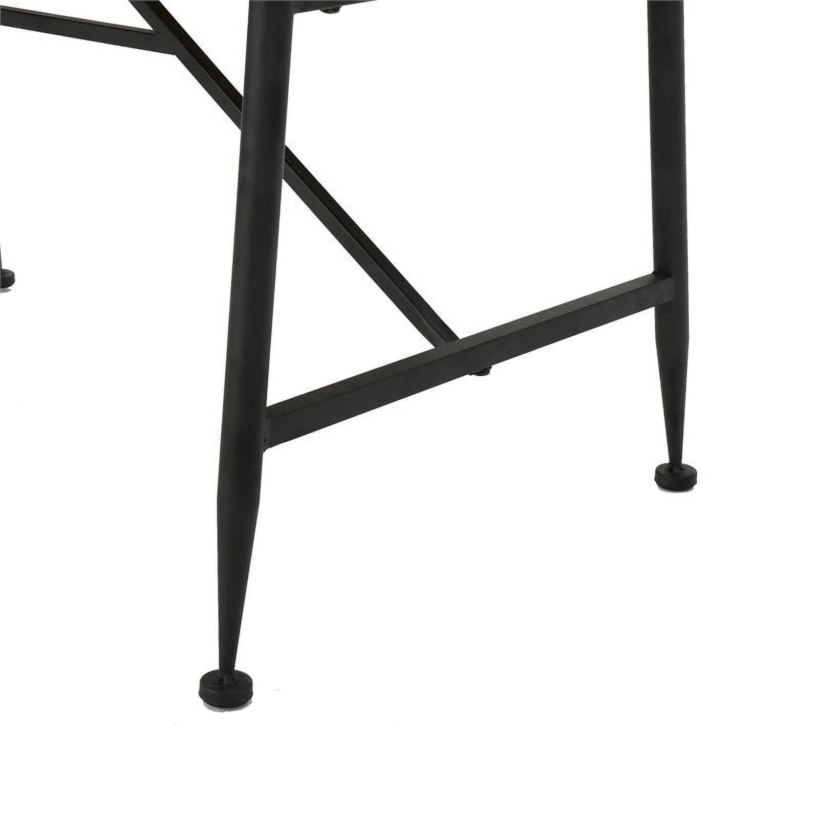 Brown Black Acacia Wood and Iron Coffee Table U689