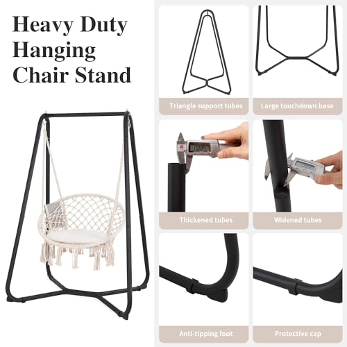 Grey Hammock Chair with Stand I733
