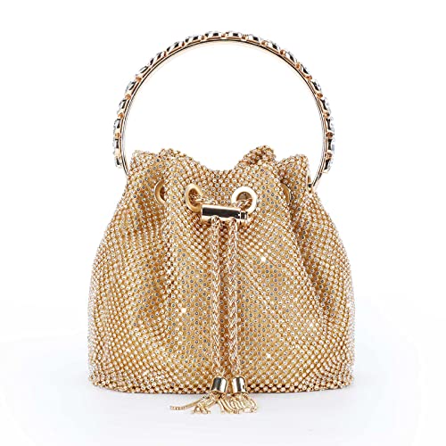 Rhinestone Clutch Purse Top Handle Sparkly Evening Bag Glitter Mini Handbag Z36889