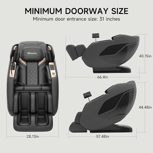 4D Massage Chair Full Body Zero Gravity Recliner with Negative Ion Purification, Aromatherapy, 20 Auto Modes, Yoga Stretching, Touch Screen, Foot Rollers, Wireless Charger G690