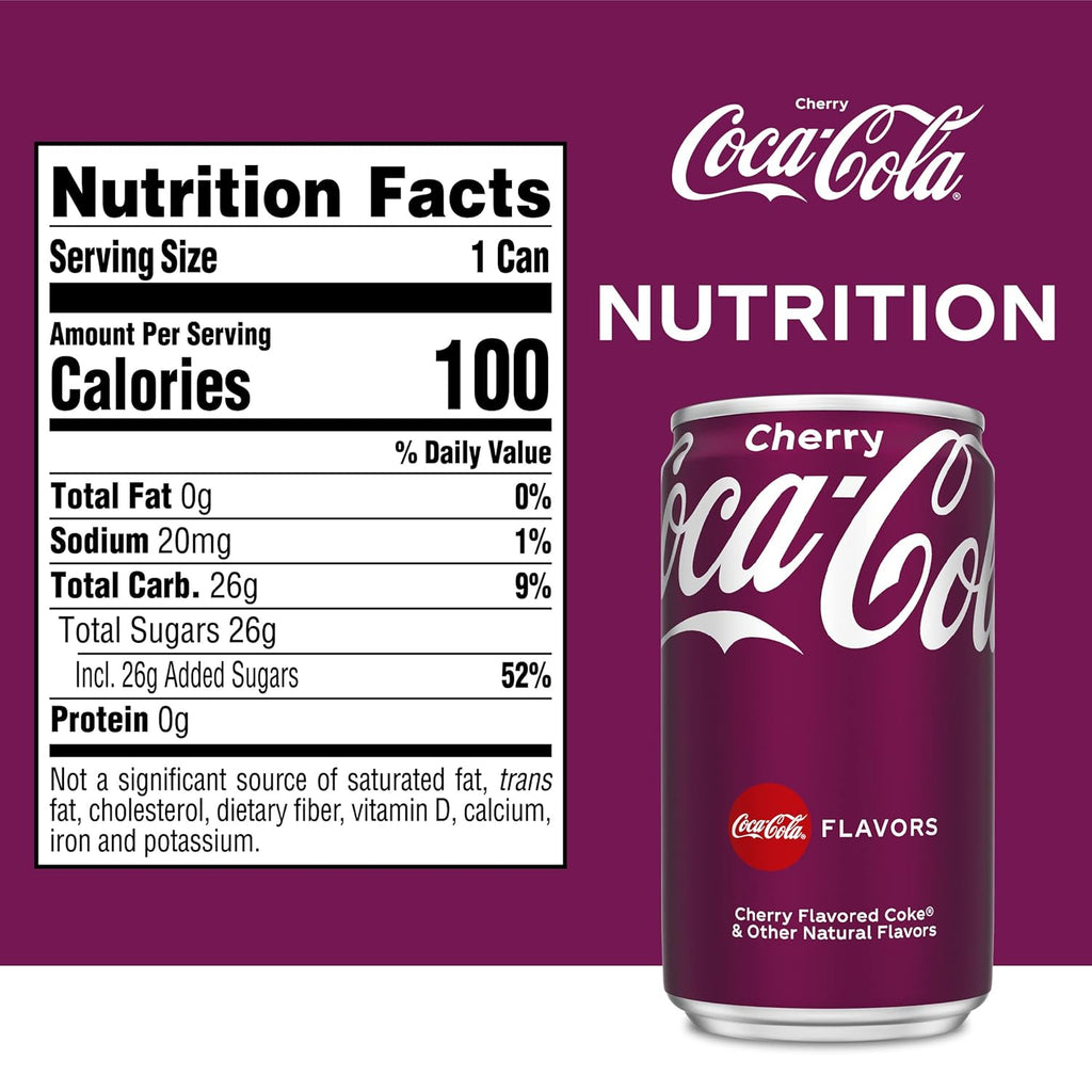 Cherry Soda Mini Cans, 7.5 fl oz, 20 Pack T4007