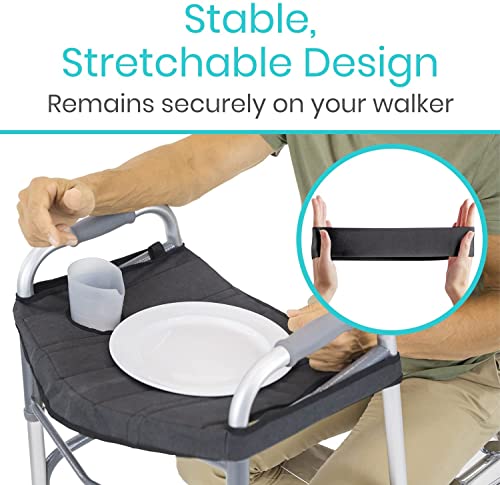 Walker Tray for Folding Standard Walkers with Basket P2758