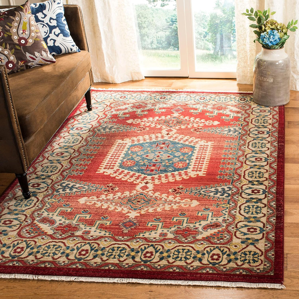 8' x 10' Red Ivory Traditional Oriental Area Rug C66287