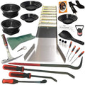 Gold Mining Kit; 50 inch Gold Sluice Box; Gold Prospecting Equipment; Rock Pick Hammer; Gold Classifiers; Pay Dirt Scoop; Crevice Tools Y585774