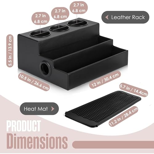 Hair Tool Organizer, 12” x 10.5”, 3 Tier, Silicone Mat D1826