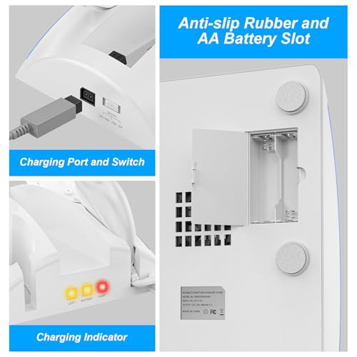 Wii Charging Dock Station with 2 Pcs Rechargeable Battery W669