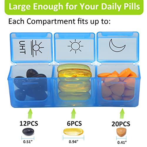 7 Day Pill Organizer with Removable Tray L2106