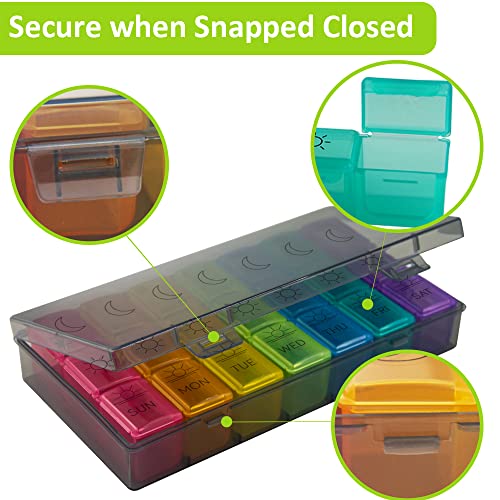 7 Day Pill Organizer with Removable Tray L2106