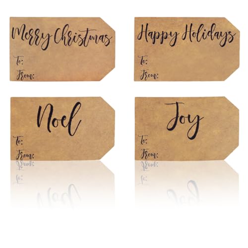 Natural Kraft Christmas Gift Tag Stickers 2 x 3 Inch 100 Labels O4589