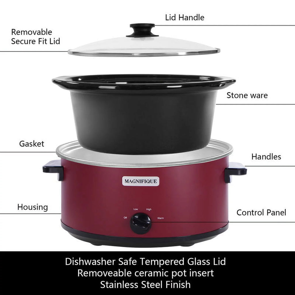 8 Quart Red Slow Cooker B630570