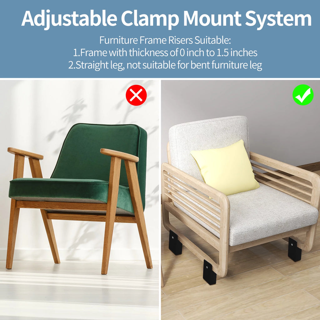 Adjustable Bed Riser, 4 Pack U627