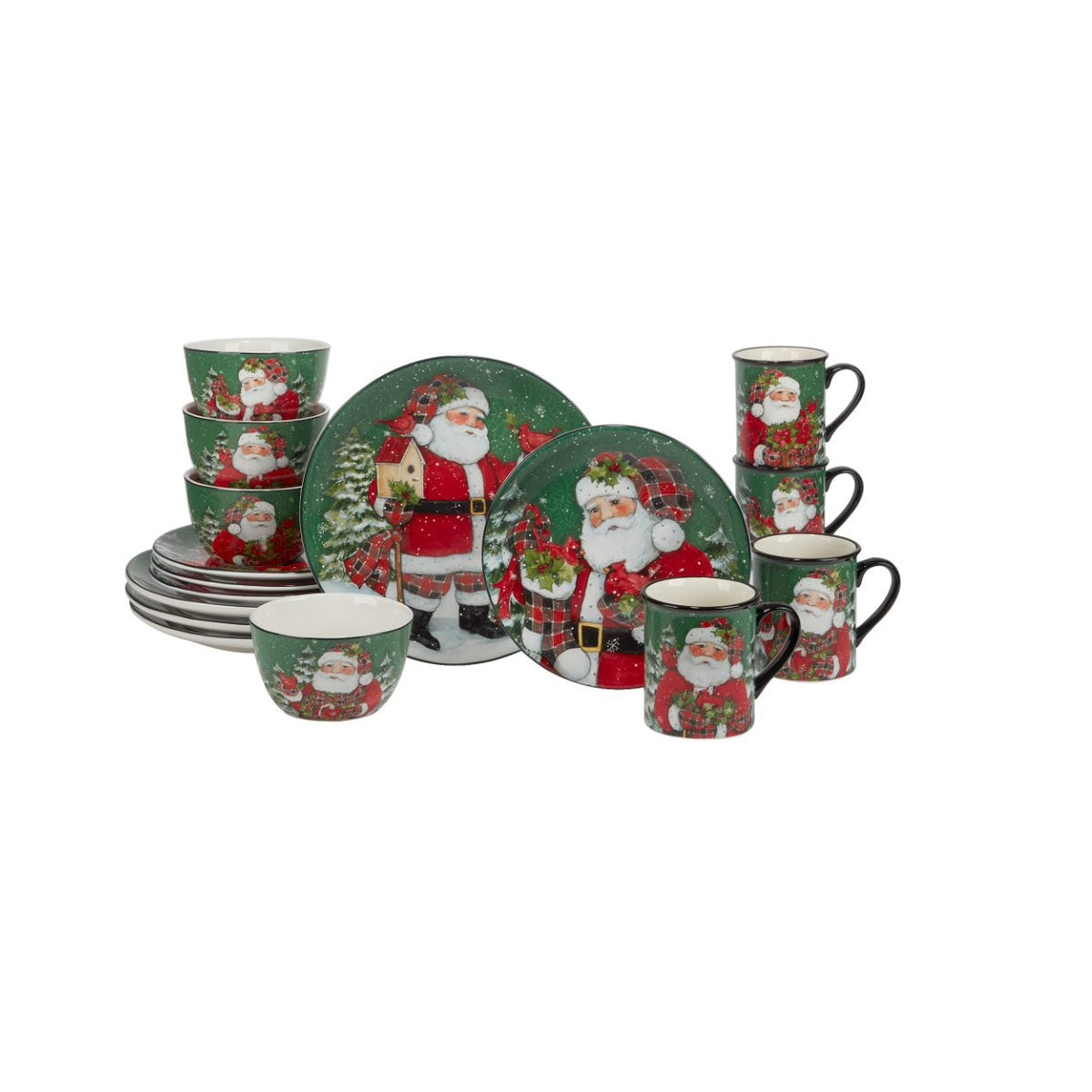16 Piece Christmas Dinnerware Set T3293