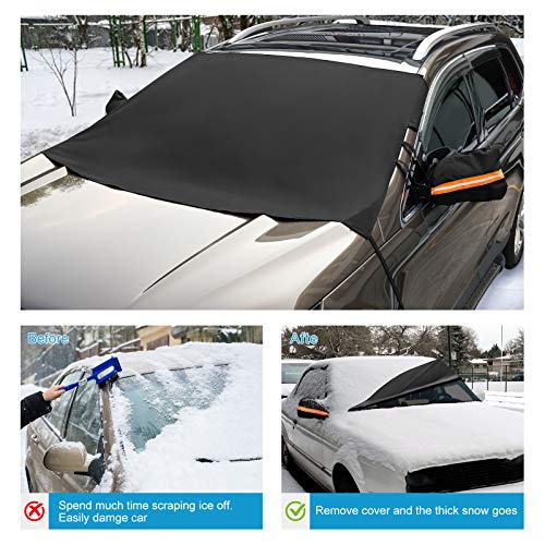 600D Heavy Duty Car Windshield Snow Cover (76 x 49 inches) Y980977